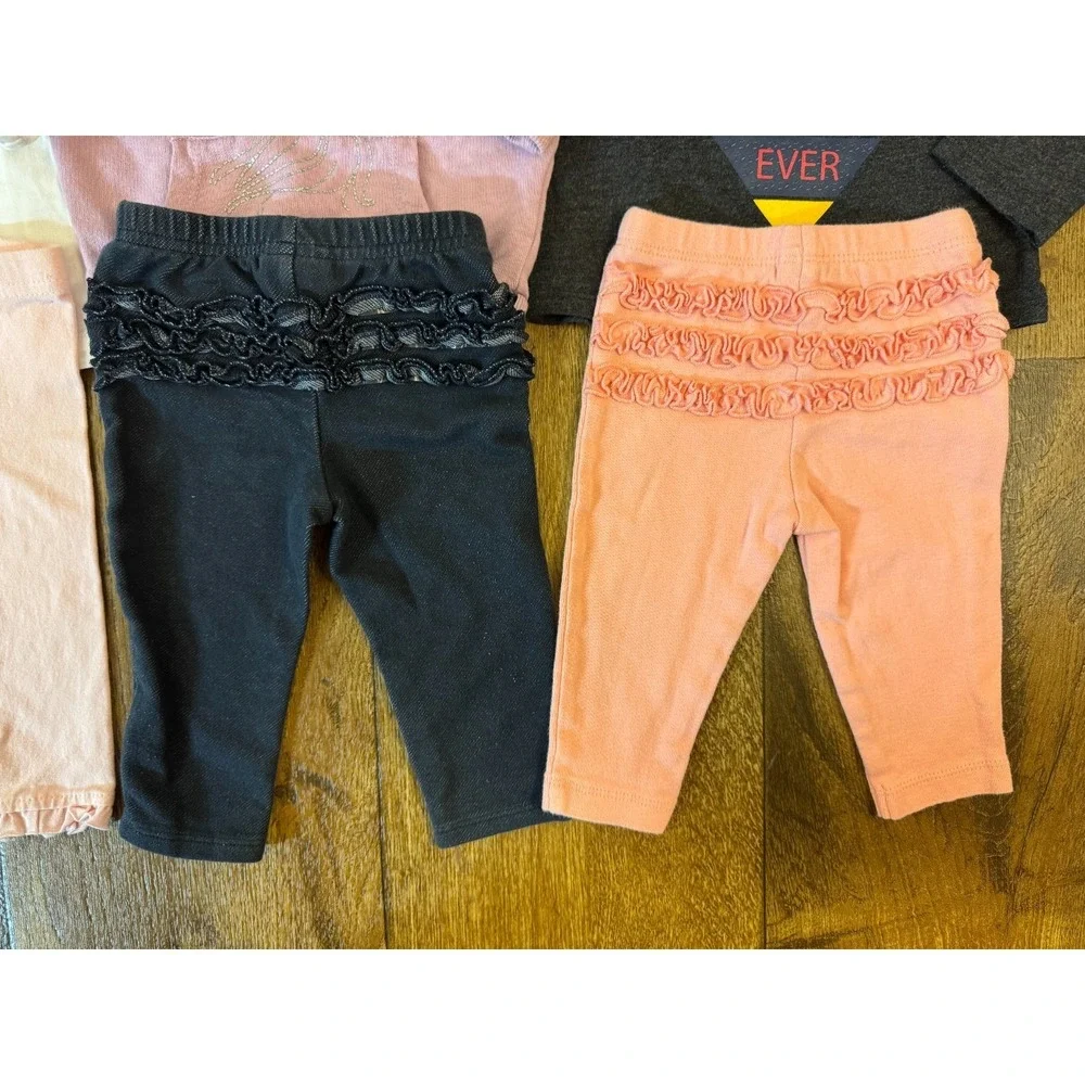 Baby Girl Outfits 6 Months Long‎ Sleeved Shirts Pants Leggings Clothes Lot Owl